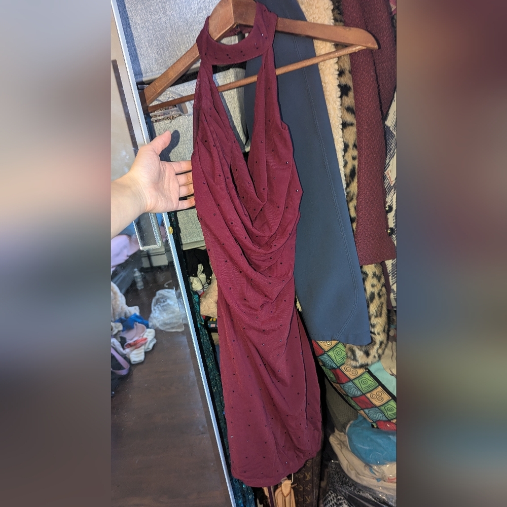 Burgundy Cocktail Dress